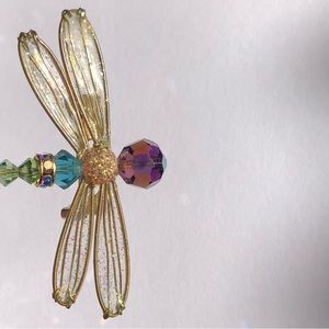 Swarovski Crystal Dragonfly Brooch Pin